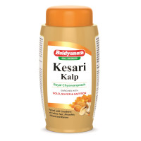 Baidyanath Asli Ayurved Kesari Kalp Royal Chyawanprash 500g Enriched with Gold, Silver & Saffron, Packed with Cashew, Pistachio, Almond & Raisins Boosts Energy, Strength & Immunity