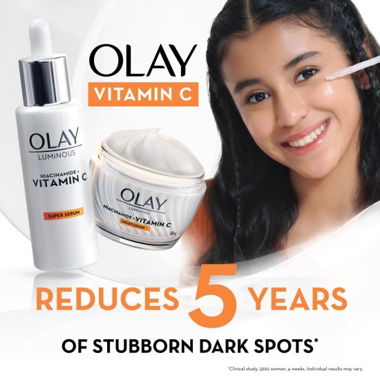 Olay Vitamin C Face Serum with Niacinamide l Even Glow & Smooth Texture l Normal, Oily, Dry & Combination Skin l Parabens & Sulphate-free l 30ml