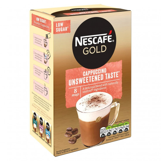 Nescafe Gold Cappuccino Unsweetened Taste, 113.6 g