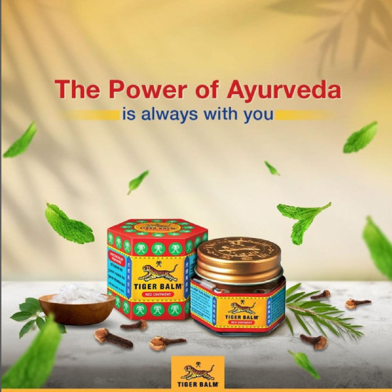 Tiger Balm Red Ointment For Effective Relief From Muscular Aches, Sprains & Pain - 21ml | Ayurvedic Balm | Pack of 5 Tiger Balm Red Ointment For Effective Relief From Muscular Aches, Sprains & Pain - 21ml | Ayurvedic Balm | Pack of 5