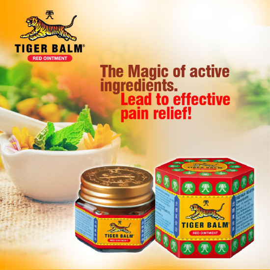 Tiger Balm Red Ointment For Effective Relief From Muscular Aches, Sprains & Pain - 21ml | Ayurvedic Balm | Pack of 5 Tiger Balm Red Ointment For Effective Relief From Muscular Aches, Sprains & Pain - 21ml | Ayurvedic Balm | Pack of 5