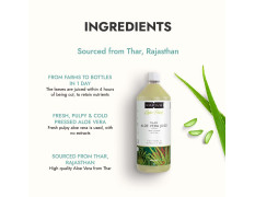 Kapiva Aloe Vera Juice + Wheatgrass Juice | Ayurvedic Combo for Better Digestion, General Wellness, and Skin Care (1L+1L)