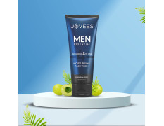 Jovees Herbal Men's Essential Advanced 4 in 1 Moisturizing Face Wash |with Vit C and Vit E | Gives Clean and Clear Skin |For All Skin Types 100g