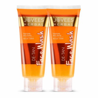 Jovees Herbal De-Tan Face Wash For Women/Men | Tan Removal, Brightening and Glowing Skin | 100% Natural | Exofoliating and Clarifying 120 ML (Pack of 2)