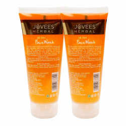 Jovees Herbal De-Tan Face Wash For Women/Men | Tan Removal, Brightening and Glowing Skin | 100% Natural | Exofoliating and Clarifying 120 ML (Pack of 2)