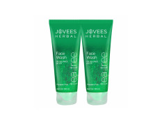 Jovees Herbal Tea Tree Oil Control Face Wash | For Women/Men | For Oily & Acne Prone Skin | With Vitamin E & Tea Tree Oil | Prevents Pimple & Acne Breakout 120 ML (Pack of Two)
