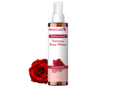 WishCare 100% Pure & Natural Rose Water For Face, Skin & Hair - Rose Water Toner for Glowing Skin - Free from Paraben & Alcohol 200ml