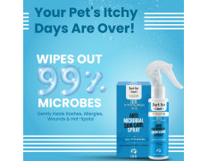 Bark Out Loud Antimicrobial Skin Spray for Pets | for Itching & Wounds | Sodium Hypochloride, Neem & Turmeric Extract | Safe Skin Care Spray for Dogs & Cats, Puppies & Kittens - (100 ml)