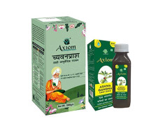Axiom Immunity Booster Pack of Royal Ayurvedic Chyawanprash 1kg & Ashwagandha Leaf juice 160 ml | Made With Deshi Cow Ghee(A2 Ghee), Kashmiri Saffron & Wild Natural Honey | 2X Immunity | | No Artificial Colour & Flavours