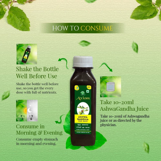 Axiom Immunity Booster Pack of Royal Ayurvedic Chyawanprash 1kg & Ashwagandha Leaf juice 160 ml | Made With Deshi Cow Ghee(A2 Ghee), Kashmiri Saffron & Wild Natural Honey | 2X Immunity | | No Artificial Colour & Flavours