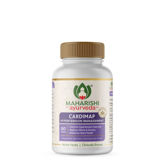 Maharishi Ayurveda Cardimap | Helps Normalises Blood Pressure Naturally | Unique Formulation | Synergy of 5 Herbs | 30 days Pack (60 Tab) Maharishi Ayurveda Cardimap | Helps Normalises Blood Pressure Naturally | Unique Formulation | Synergy of 5 Herbs | 30 days Pack (60 Tab)