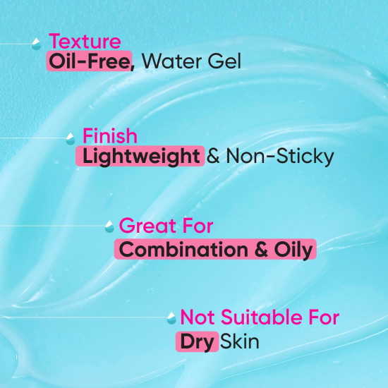 Dot & Key 72HR HYDRATING GEL + Probiotics Moisturizer for Face | With Hyaluronic Acid, Kombucha & Rice Water | Lightweight gel Moisturizer | For Dull, Tired & Uneven Skin Tone I For All Skin Types | 60ml