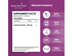 HealthyHey Nutrition Cranberry Extract - Urinary Tract Health - 60 Veg Capsules