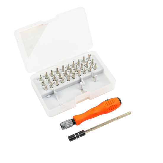 SPARTAN ISH-0408, 32-In-1 Mini Precision Screwdriver Bits Set with Magnetic Flexible Extension Rod, Screwdriver Set For Mobile, Laptop, Camera/Multipurpose Application, 1 Piece (Assorted Color)
