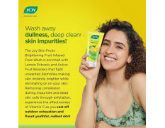 Joy Skin Fruits Lemon Brightening Face Wash 150ml | with Vitamin C for Glowing Skin | Reduces Dark Spots, Removes Excess Oil & Dirt | For Normal to Oily Skin