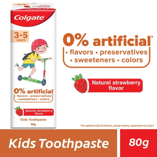 Colgate Kids 0-2 Years Multicolor Toothbrush Multicolor + Colgate Toothpaste for Kids (3-5 Years) Natural Fruit Flavur, 0% Artificial - 80 g (Pack of 2) + Free Mobile Holder Colgate Kids 0-2 Years Multicolor Toothbrush Multicolor + Colgate Toothpaste for Kids (3-5 Years) Natural Fruit Flavur, 0% Artificial - 80 g (Pack of 2) + Free Mobile Holder