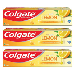 ​Colgate Active Salt Lemon Toothpaste, Pack of 600g​ (200g X 3) Germ-Fighting Colgate Toothpaste With Active Natural Salt & Lemon For Fighting Sticky Germs & Yellowness Giving Healthy White Teeth & Tight Gums