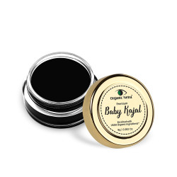 Organic Netra Baby Kajal - Water Resistant,Matte, Smudge Proof, Long lasting,For Normal Skin type,All Natural and Organic with no Harmful chemicals -8 gm (Pack of 2)