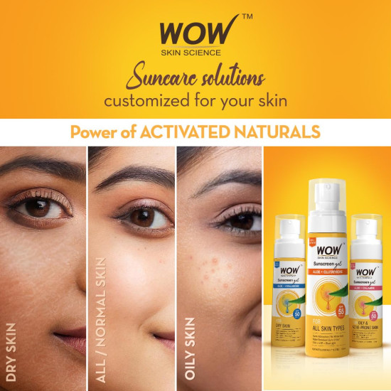WOW Skin Science Sunscreen Matte Finish - Spf 55 Pa+++ - Very High Broad Spectrum - Uva &Uvb Protection - Quick Absorb - No Parabens, Silicones, Mineral Oil, Oxide, Color & Benzophenone, 100mL