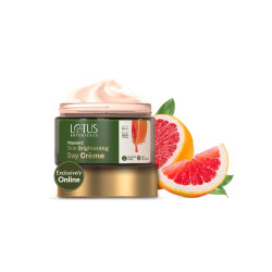 Lotus Botanicals Vitamin C Day Face Cream | 100x Vitamin C | Glowing and Radiant Skin | Hydrating and Moisturising | Sun Protection with SPF 25 and PA+++ | No Toxic Chemicals | For Women and Men| 50g