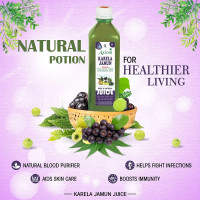 Axiom Karela Jamun Juice | Maintainins Blood Sugar Level | Lowers Bad Cholesterol Levels | For Glowing Skin and Lustrous Hair | Weight Management | Suitable for Diabetes care | 1000mL