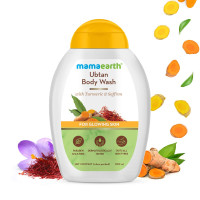 Mamaearth Ubtan Body Wash for Men & Women with Turmeric & Saffron 300ml - Exfoliating Body Wash - Shower Gel for Glowing Skin