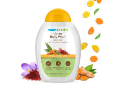Mamaearth Ubtan Body Wash for Men & Women with Turmeric & Saffron 300ml - Exfoliating Body Wash - Shower Gel for Glowing Skin