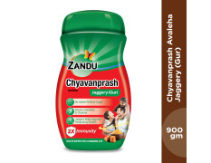 Zandu Chyawanprash- 900g | Made with Jaggery (Gur), Improves Respiratory and Digestive Health, No added Sugar | 3X Immunity, Increases Strength and Stamina