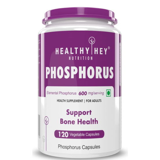 HealthyHey Nutrition Phosphorus - Support Bone Health -120 Veg. Capsules