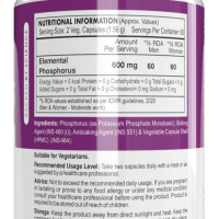 HealthyHey Nutrition Phosphorus - Support Bone Health - 120 Veg. Capsules
