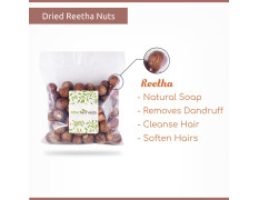 Attar Ayurveda Dried Reetha Nuts/Soapnuts for Hair (500 grams, whole) | 100% Natural, Preservative free | Selected Quality
