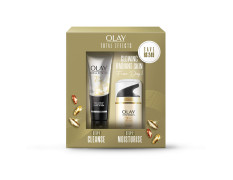 Olay Total Effects Giftpack - Day Cream with SPF 15 50gm + Cleanser 100g | Fights 7 Signs of Ageing | With Niacinamide and Green Tea Extracts | Normal, Oily, Dry, Combination Skin | Pack of 2