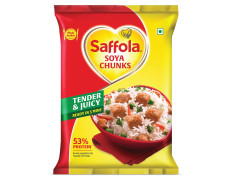 Saffola Soya Chunks, Tender & Juicy, 53% Protein, 1kg
