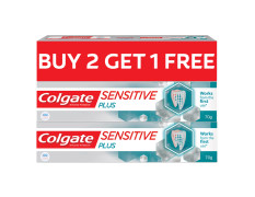 Colgate Sensitive Plus Sensitivity Relief Toothpaste for sensitive teeth, 210g (Buy 2, Get 1 Free) , with Pro Argin formula for Instant Relief from tooth sensitivity
