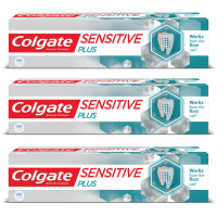 Colgate Sensitive Plus Sensitivity Relief Toothpaste for sensitive teeth, 210g (Buy 2, Get 1 Free) , with Pro Argin formula for Instant Relief from tooth sensitivity