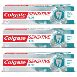 Colgate Sensitive Plus Sensitivity Relief Toothpaste for sensitive teeth, 210g (Buy 2, Get 1 Free) , with Pro Argin formula for Instant Relief from tooth sensitivity