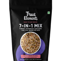 True Elements Seeds Mix - 7 in 1 Super Seeds & Nut Mix 500g - (Roasted Pumpkin, Watermelon, Sunflower, Flax | Sesame | Chia and Soynuts) - Diet Snacks