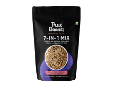 True Elements Seeds Mix - 7 in 1 Super Seeds & Nut Mix 500g - (Roasted Pumpkin, Watermelon, Sunflower, Flax | Sesame | Chia and Soynuts) - Diet Snacks