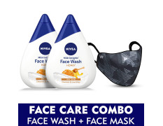 NIVEA Women Face Care Combo, Milk Delights Honey Face Wash 100 Ml (Pack Of 2) With Wildcraft Face Mask, 3 Pieces