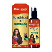 Baidyanath Mahabhringraj Pure Ayurvedic Hair Oil (100 ml), Provides Complete Hair Nourishment- No Added Chemicals and Fragrance