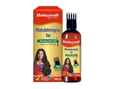 Baidyanath Mahabhringraj Pure Ayurvedic Hair Oil (100 ml), Provides Complete Hair Nourishment- No Added Chemicals and Fragrance