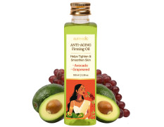 Auravedic Avocado Oil Grapeseed Oil firming body oil after bath for daily use 100 ml body oil for glowing skin anti aging face body massage oil for full body anti aging serum oil