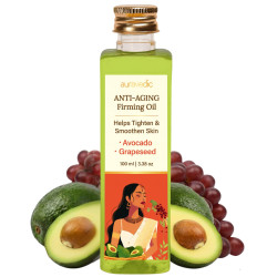 Auravedic Avocado Oil Grapeseed Oil firming body oil after bath for daily use 100 ml body oil for glowing skin anti aging face body massage oil for full body anti aging serum oil