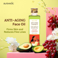 Auravedic Avocado Oil Grapeseed Oil firming body oil after bath for daily use 100 ml body oil for glowing skin anti aging face body massage oil for full body anti aging serum oil
