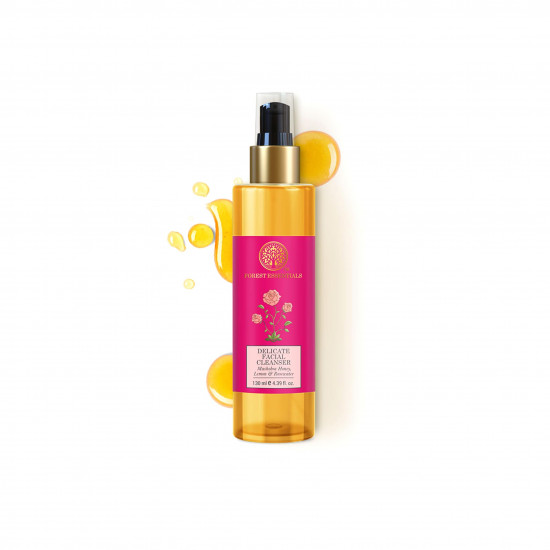 Forest Essentials Delicate Facial Cleanser Mashobra Honey, Lemon & Rose Water 130 Ml (Face Wash)
