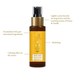 Forest Essentials Travel Size Body Mist Honey & Vanilla | Natural & Hydrating Body Spray For Men & Women | Luxury Floral and Oriental Fragrance | 50 ml