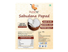 Dry Fruit Hub Sabudana Papad 400gm, (Gluten-Free & Upwas-Friendly Tapioca Papads), Healthy and Ready to Fry