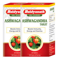 Baidyanath Asli Ayurved Ashwagandha Tablet I Immunity Booster I Antioxidant I Rejuvenate Mind & Body I 60 Tablets (Pack Of 2)