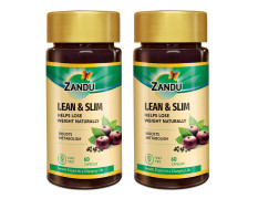 Zandu Lean & Slim Capsules Enriched with the Goodness of 6 Herbs to Help You in Weight Loss Journey, Acts as a Metabolism Booster And Supports Weight Management - (Pack of 60 Veg Capsules X 2)