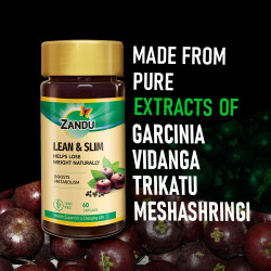 Zandu Lean & Slim Capsules Enriched with the Goodness of 6 Herbs to Help You in Weight Loss Journey, Acts as a Metabolism Booster And Supports Weight Management - (Pack of 60 Veg Capsules X 2)
